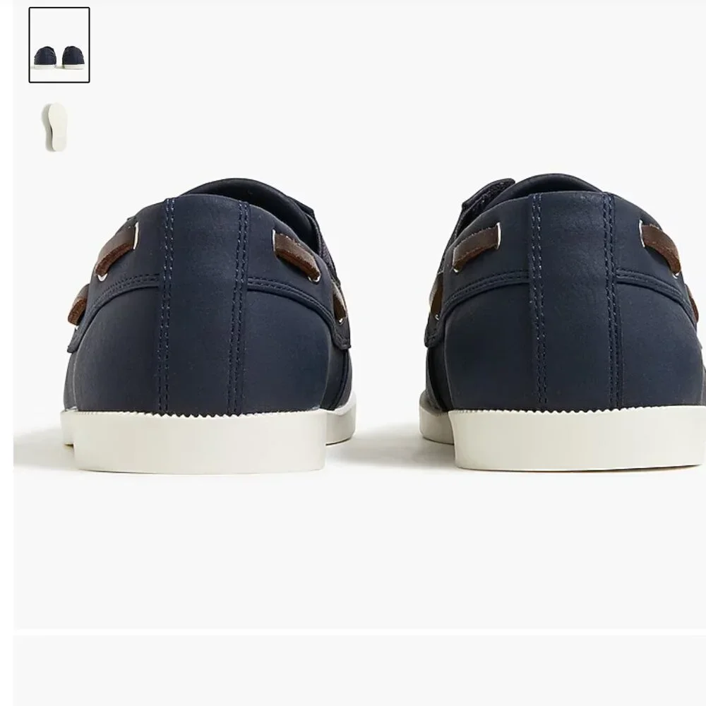 J.CREW‎ Factory Crew Cuts Boys' Boat Shoes Blue Loafers Size 12